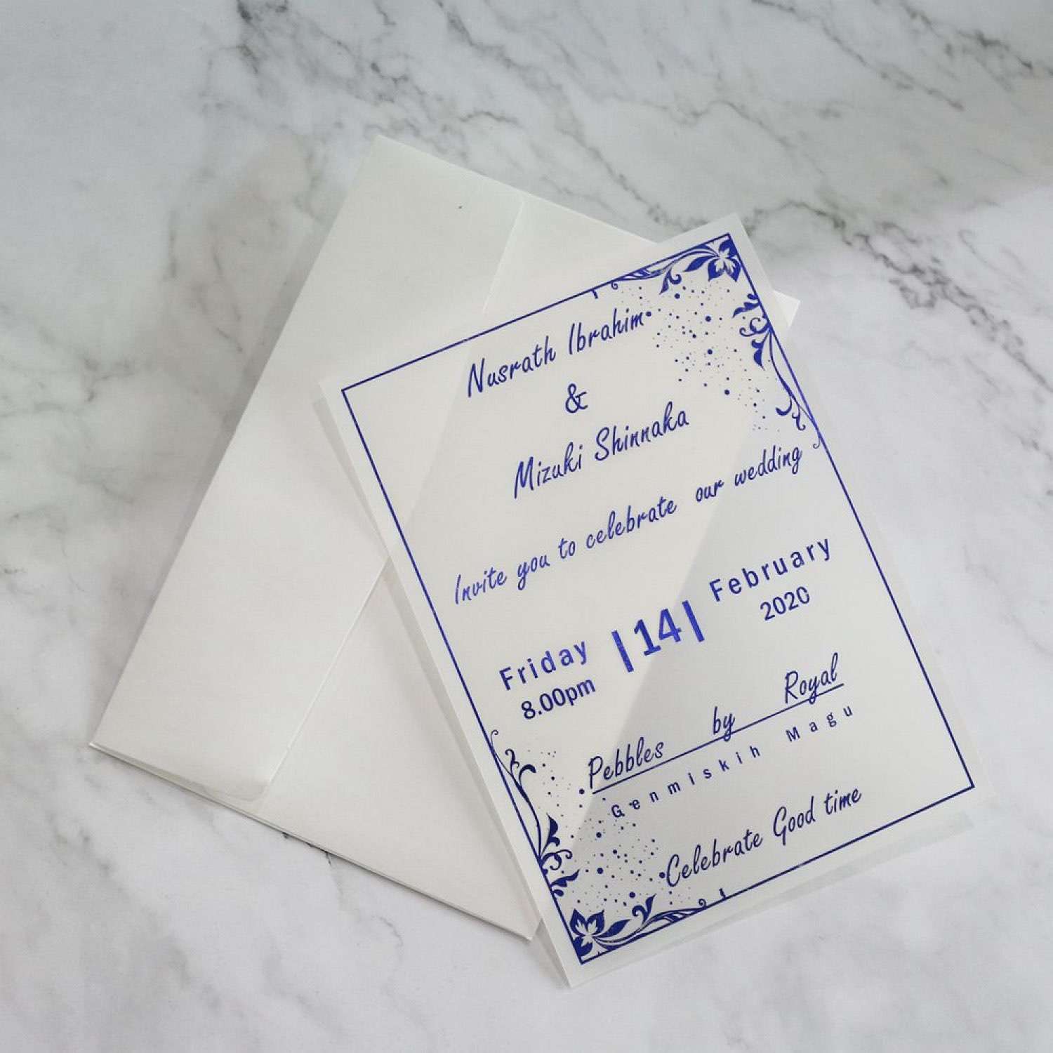 Vellum Paper Invitation Customized Latest Wedding Card 